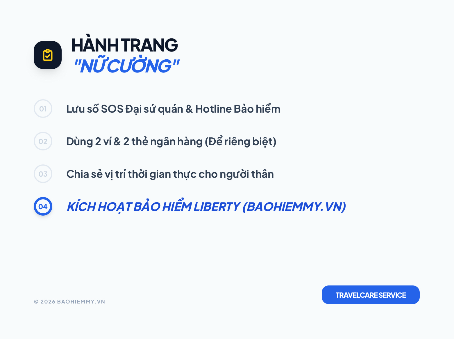 Danh sách chuẩn bị an toàn cho phụ nữ đi du lịch nước ngoài độc hành